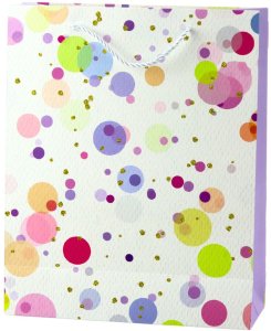 Lean Torba prezentowa - Kropki Akwarelowe Pastelowe  32 × 26 × 10 cm 3