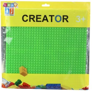 Płyta Plansza Konstrukcyjna Do Klocków Budowania Zielona 25,5x25,5 cm 3