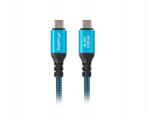Kabel USB Lanberg USB-C - USB-C 0.5 m Czarno-niebieski (CA-CMCM-44CU-0005-BK) 2