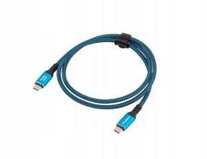 Kabel USB Lanberg USB-C - USB-C 0.5 m Czarno-niebieski (CA-CMCM-44CU-0005-BK) 4