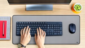 Klawiatura K235 Mysz M170 Logitech ZESTAW BEZPRZEWODOWY MK235 USB 1000 dpi 3