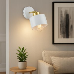 Kinkiet Lysne Kinkiet ścienny lampa wewnętrzna LED złoty ruchomy E27 do czytania 3