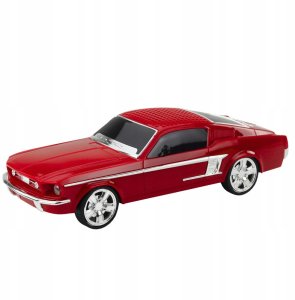 Głośnik Bezprzewodowy Bluetooth Samochód Klasyczny Światła LED Czerwony 2