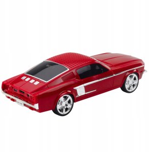 Głośnik Bezprzewodowy Bluetooth Samochód Klasyczny Światła LED Czerwony 3