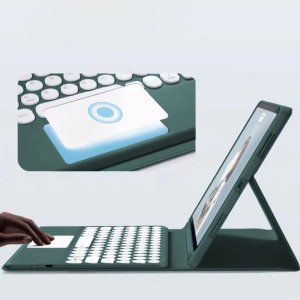 Etui z klawiaturą Bluetooth touchpad do iPad Air 11 Gen6 (Zielone) 3