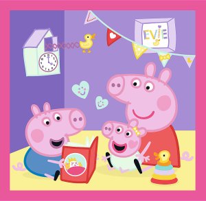 Trefl Puzzle 3w1 Świnka Peppa, Peppa i przyjaciele - łącznie 106 elementów (34873) 3