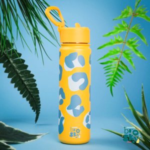 Brosky Wild Żółta butelka na wodę z nadrukiem w motyw zwierzęcy 680 ml 3