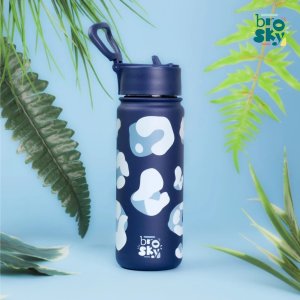Brosky Wild Granatowa butelka na wodę z nadrukiem w motyw zwierzęcy 550 ml 3