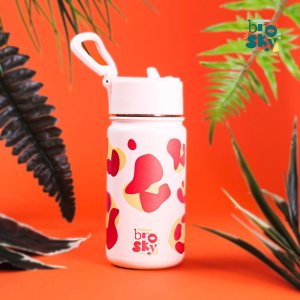 Brosky Wild Różowy bidon na wodę z nadrukiem 450 ml 3