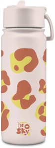 Brosky Wild Różowa butelka na wodę z nadrukiem w motyw zwierzęcy 550 ml 2