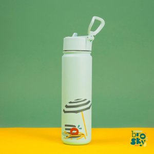 Brosky O. Miętowa metalowa butelka na wodę ze słomką 680 ml 3