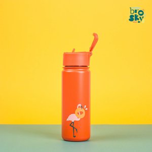 Brosky O. Ceglasty bidon na wodę ze słomką 550 ml 3