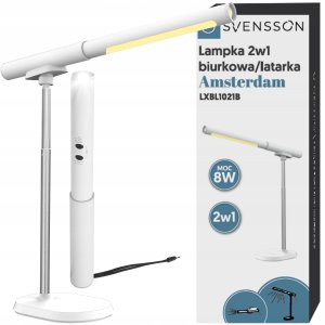 Lampka biurkowa Svensson biała  (LXBL1021B) 3