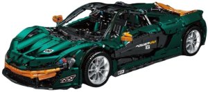 Klocki Konstrukcyjne Samochód Sportowy Zielony 1:8 P1 3268el LEAN Toys 2
