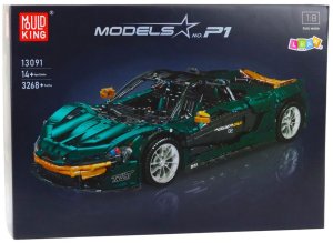 Klocki Konstrukcyjne Samochód Sportowy Zielony 1:8 P1 3268el LEAN Toys 3