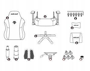 Fotel gamingowy Phantom 3 PRO L Anda Seat materiałowy ciemnoszary 12