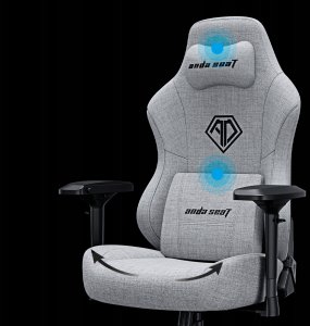 Fotel gamingowy Phantom 3 PRO L Anda Seat materiałowy ciemnoszary 7