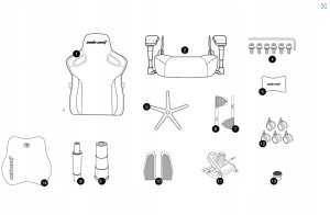 Fotel gamingowy Kaiser 3 PRO XL Anda Seat materiałowy ciemnoszary 15