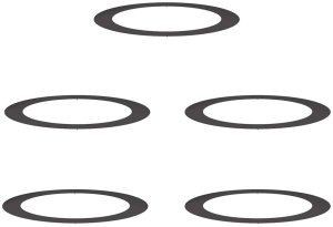 vidaXL Płaski drewniany pierścień , 5 sztuk, czarny, 90/120 cm, stal 2