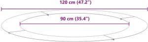 vidaXL Płaski drewniany pierścień , 5 sztuk, czarny, 90/120 cm, stal 8