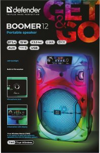 GŁOŚNIK DEFENDER BOOMER 12 BLUETOOTH 15W 16