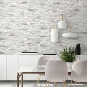 Stegu Płytka gipsowa dekoracyjna ścienna 379,2cm 0,4m2 Biel i szarość, imitacja kamienia 3