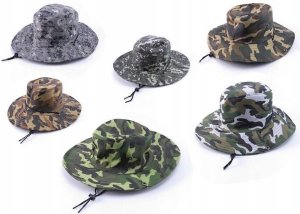 Kapelusz kowbojski rozmiar 58 z regulacją pod brodą militarny wzór 2