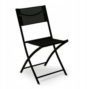 Zestaw mebli ogrodowych stolik szklany okrągły 50cm i 2 krzesła składane Tadar Patio 4