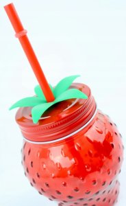 Szklany kubek z zakrętką i słomką 400ml Idealny do koktajli i smoothie 2