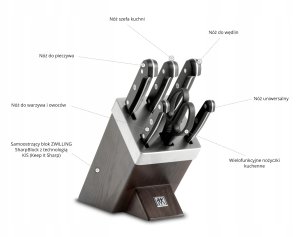 Zwilling Zestaw noży kuchennych w bloku samoostrzącym 7 sztuk 3