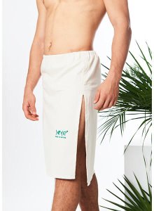 Yeye Kilt męski do sauny z gumką 100% bawełna OEKO-TEX Standard* YEYE Made in Nature Ecru XL 3