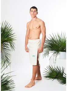 Yeye Kilt męski do sauny z gumką 100% bawełna OEKO-TEX Standard* YEYE Made in Nature Ecru XL 8