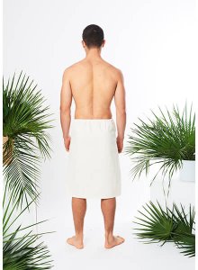 Yeye Kilt męski do sauny z gumką 100% bawełna OEKO-TEX Standard* YEYE Made in Nature Ecru XL 9