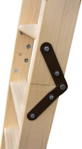 Drewniane schody strychowe EXTRA 112X70 46 mm w zestawie z wkrętami do betonu 12