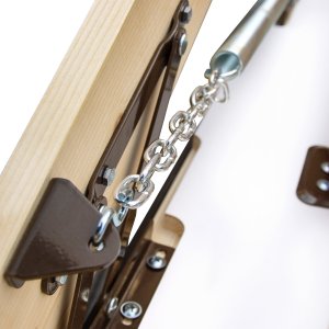 Drewniane schody strychowe EXTRA 112X70 46 mm w zestawie z wkrętami do betonu 13