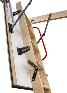 Drewniane schody strychowe EXTRA 112X70 46 mm w zestawie z wkrętami do betonu 6