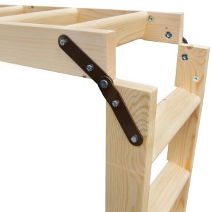 Drewniane schody strychowe EXTRA 112X70 46 mm w zestawie z wkrętami do betonu 8