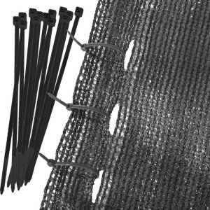 Siatka cieniująca 90% osłonowa 1,5x50m jasny antracyt 200 szt. opasek zaciskowych UNIWERSALNY 8