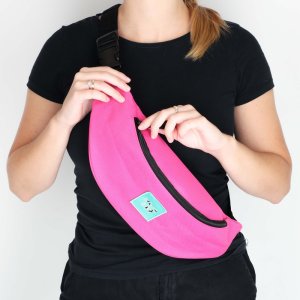 Spółka Zoo Design Pojemna materiałowa torba saszetka nerka Kolor różowy 3