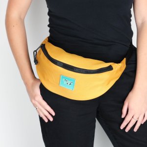 Spółka Zoo Design Pojemna materiałowa torba saszetka nerka Kolor musztardowy 3