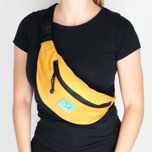 Spółka Zoo Design Pojemna materiałowa torba saszetka nerka Kolor musztardowy 6