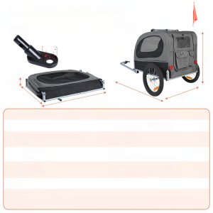 Przyczepka rowerowa dla psa do przewozu transporter do 40 kg 8