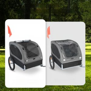 Przyczepka rowerowa dla psa do przewozu transporter do 40 kg 9