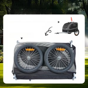 Przyczepka rowerowa dla psa do przewozu transporter do 40 kg 10