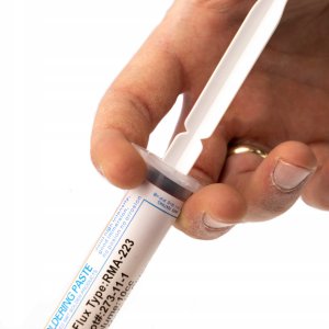 ZESTAW TŁOCZEK IGŁA TOPNIK DO LUTOWANIA RMA-223 PASTA BGA AKTYWNA KALAFONIA 3