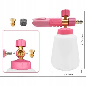 KOMPLET PROFESJONALNA DUŻA PIANOWNICA PIANA DO MYJKI SZYBKOZŁĄCZKA 1/4 1L 7