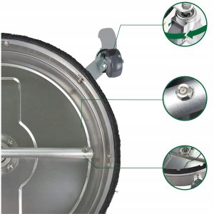 Profesjonalna szczotka do kostki T-Racer 20" 50cm z trzema kołami 275 bar stal nierdzewna z szybkozłączką 3/8" oraz lancą 76cm 5