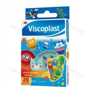 Plastry dziecięce VISCOPLAST Zwierzęta, 72x25mm, 20 szt., pudełko 4