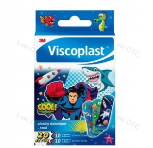 Plastry dziecięce VISCOPLAST Cool, 2 rozmiary, 20 szt., pudełko 2
