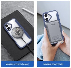 Dux Ducis Etui Skin X Pro na iPhone 17 z portfelem, kompatybilne z MagSafe – niebieskie 3